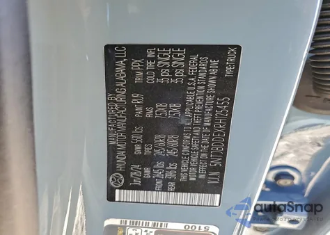 2024 Hyundai Santa Cruz Sel z USA, uszkodzony, nr VIN 5NTJBDDEXRH125455